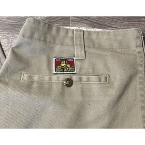 Ben Davis Canvas Khaki 695 Straight Leg 50/50 Blend Twill Work Pants Size 34x31